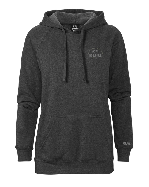KUIU Women's Stacked Chest Logo Hoodie | Charcoal