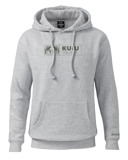 KUIU Topo Block Hoodie | Heather Grey