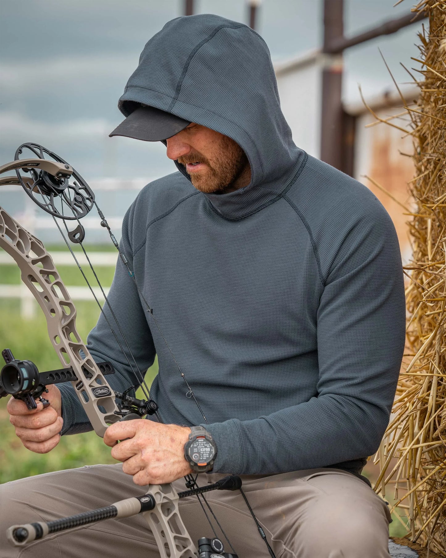 Canyon Waffle Hoodie | Cedar Heather