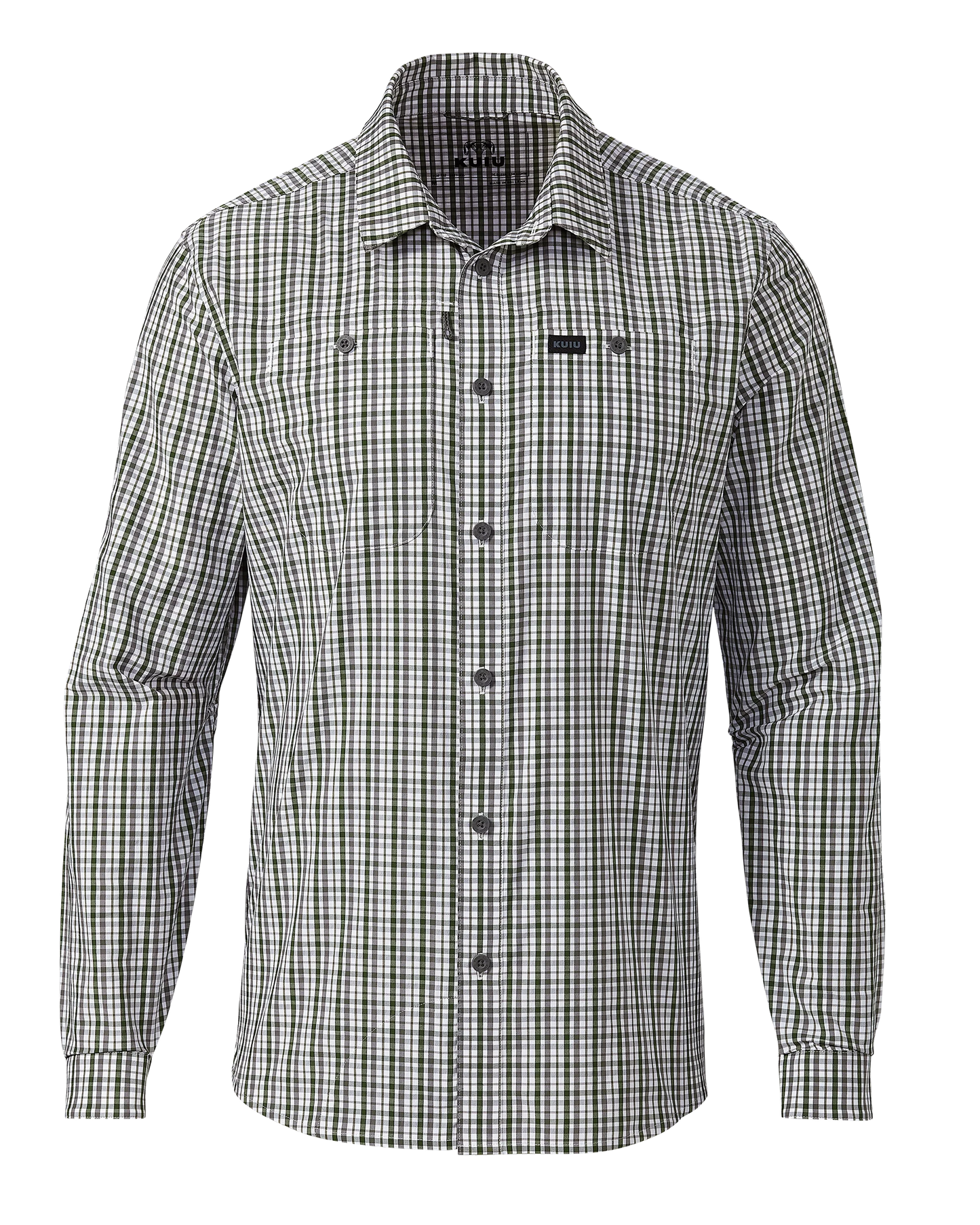 Borrego LS Shirt | Mini Cross Check Verde Plaid