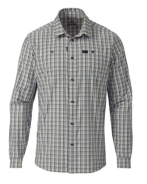 Borrego LS Shirt | Mini Cross Check Verde Plaid