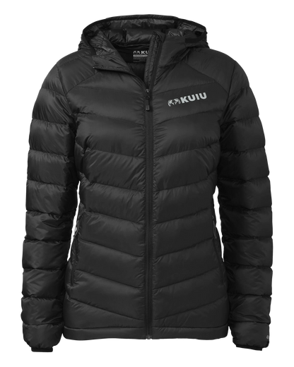Women's Super Down LT Hooded Jacket | Black