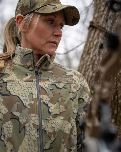 Women's Border Fleece Full Zip | Gunmetal
