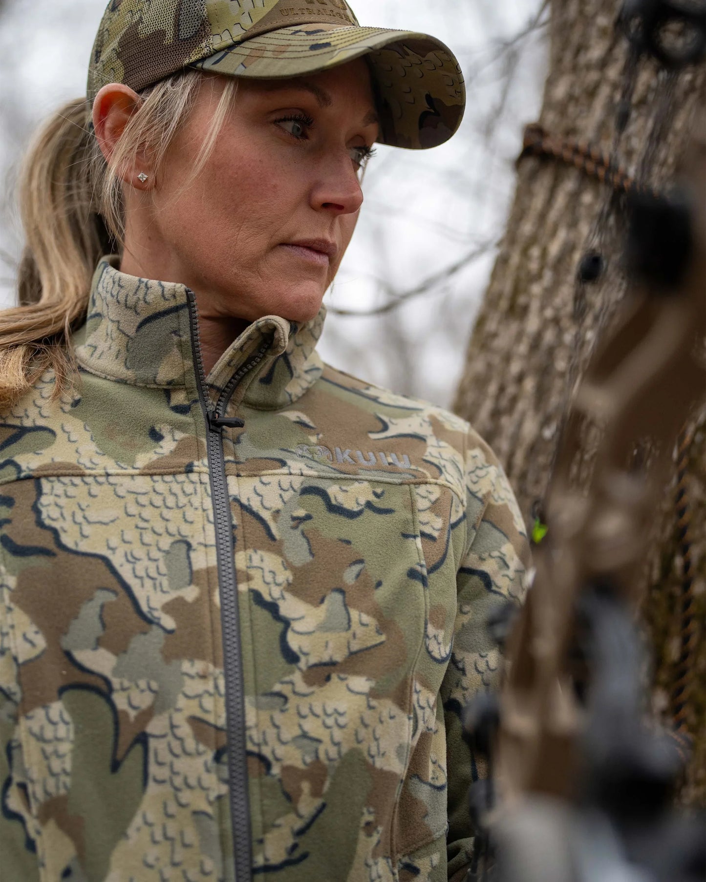 Women's Border Fleece Full Zip | Verde