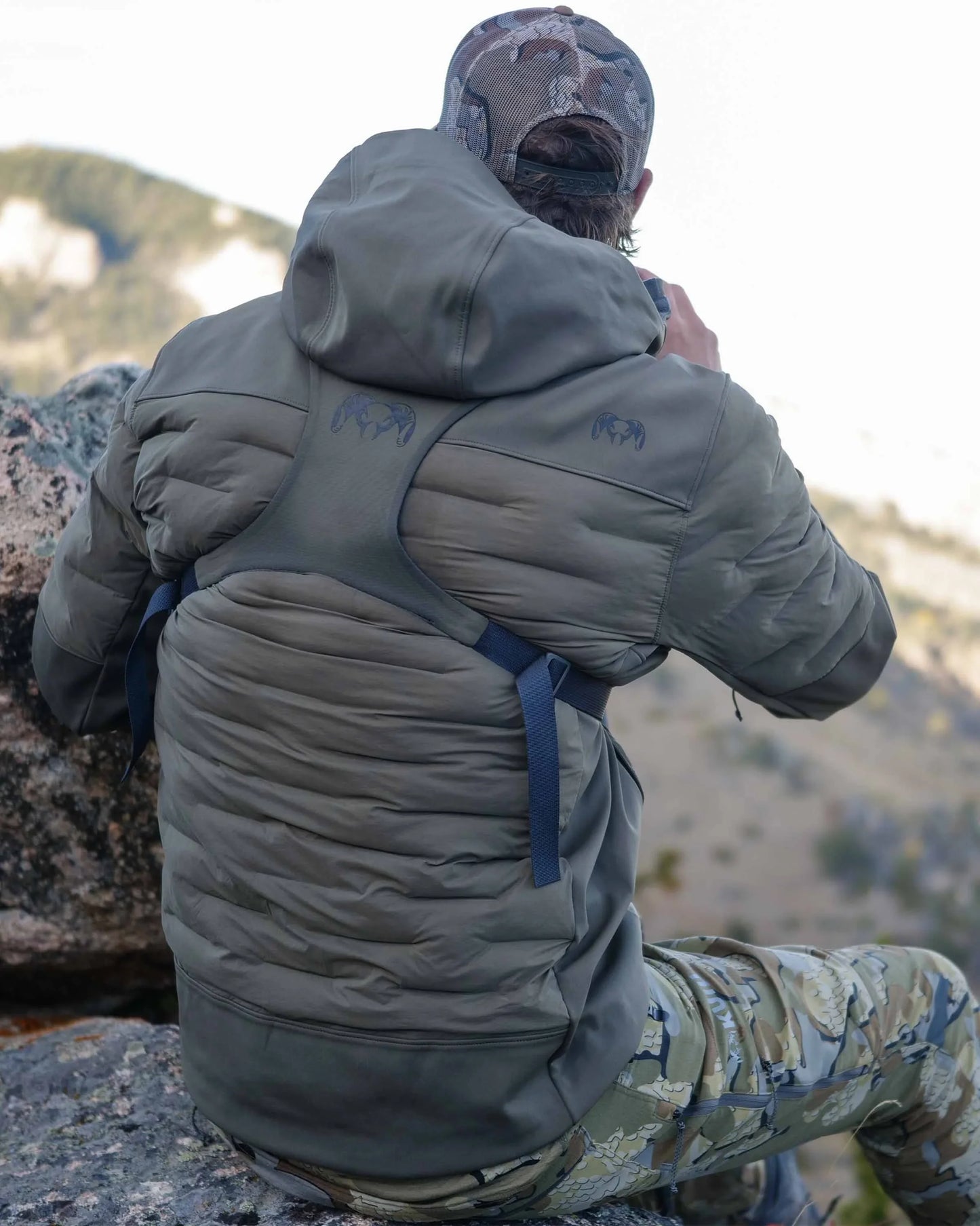 Axis Thermal Hybrid Hooded Jacket | Gunmetal