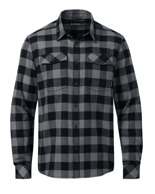 Field Flannel Shirt | Gunmetal Buffalo Check