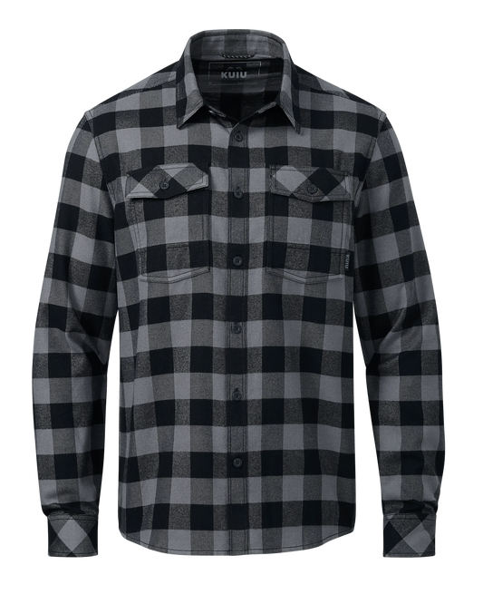 Field Flannel Shirt | Gunmetal Buffalo Check
