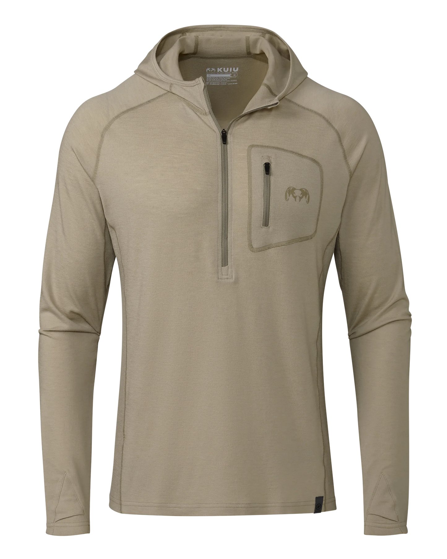ULTRA Merino 145 Zip-T Hunting Hoodie | Bone