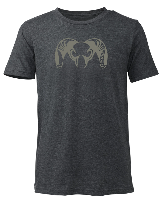 Youth Engraved Ram T-Shirt | Charcoal
