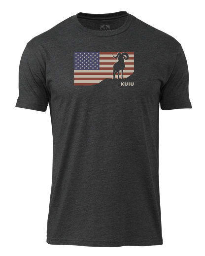 KUIU Ram Flag T-Shirt | Charcoal