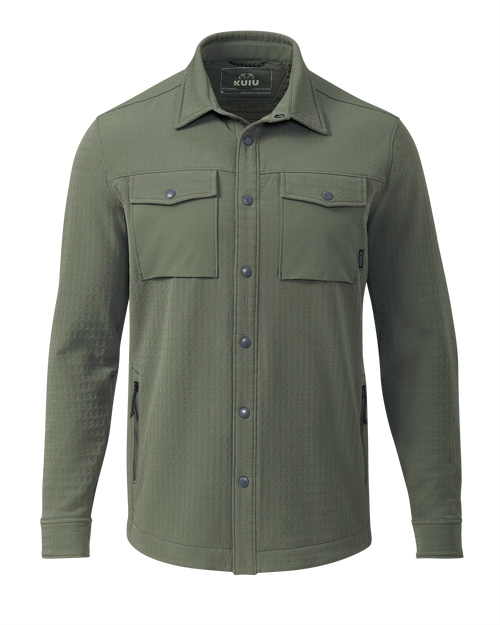 Blockfield Fleece Shirt Jacket | Dark Sage
