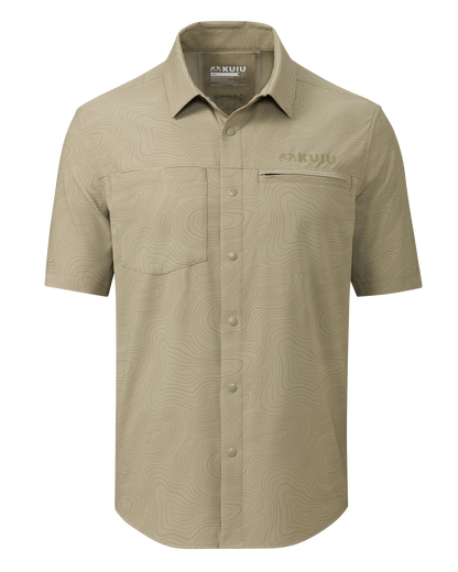 Mesa Vented SS Snap Shirt Topo | Bone Topo Print
