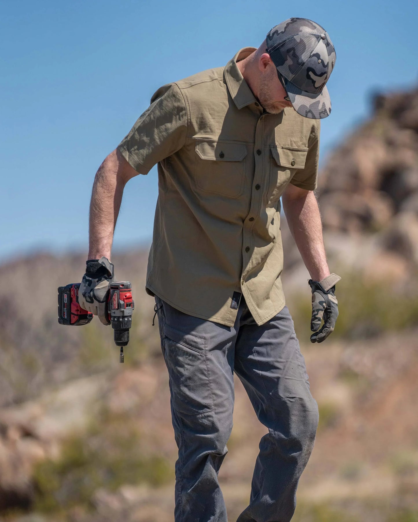 Motive SS Workgrade Shirt | Gunmetal
