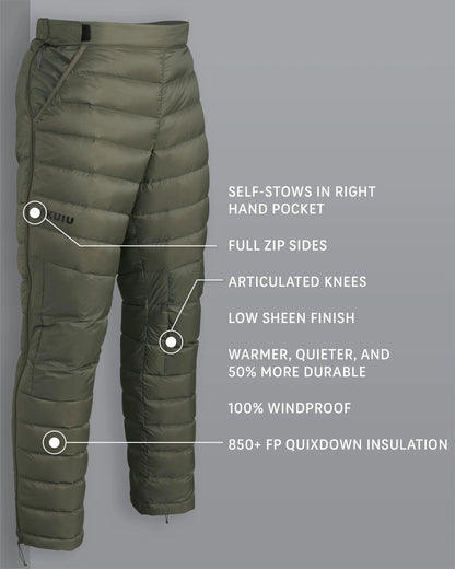 Super Down LT Pant | Ash