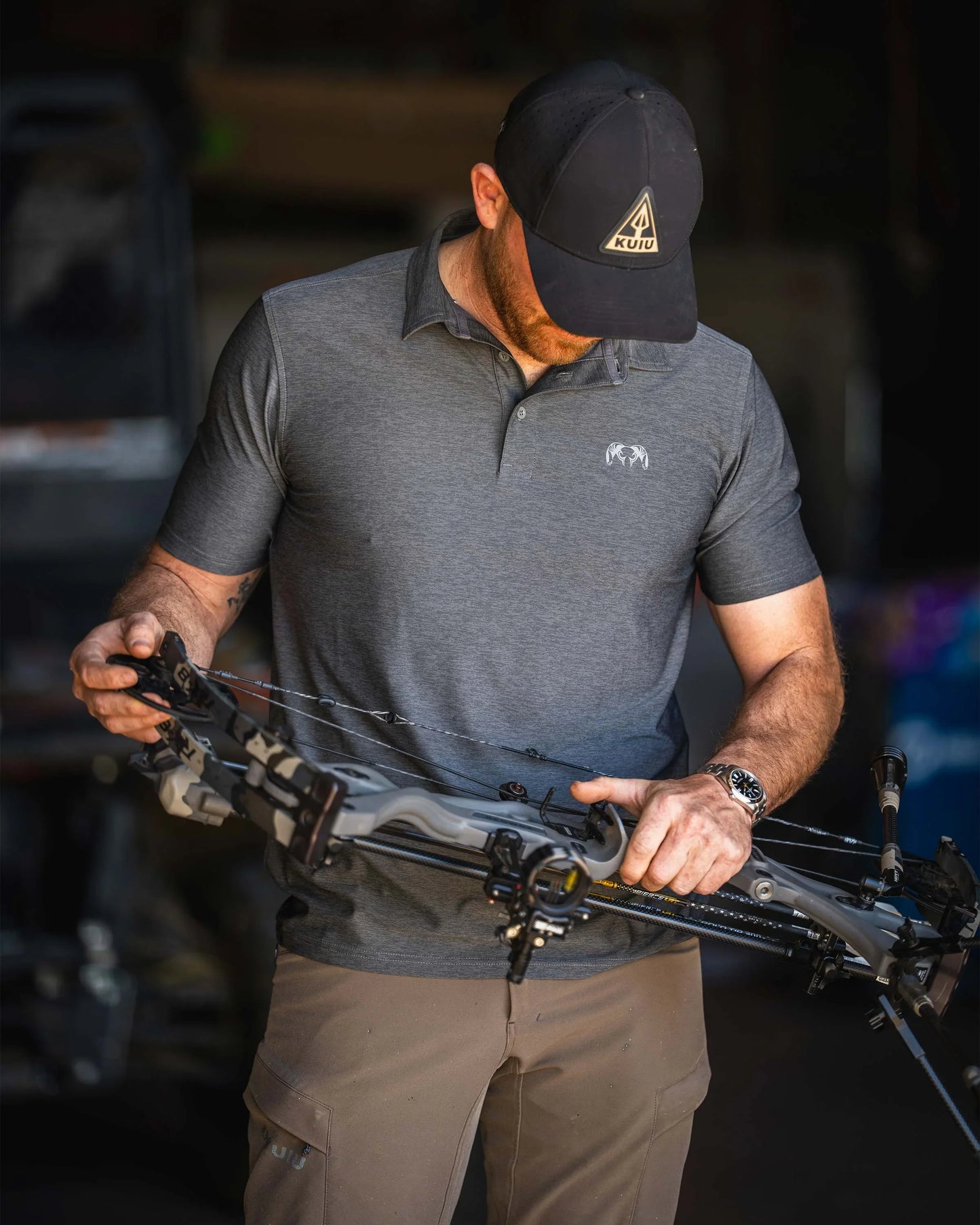 KUIU Performance Polo | Heather Stone