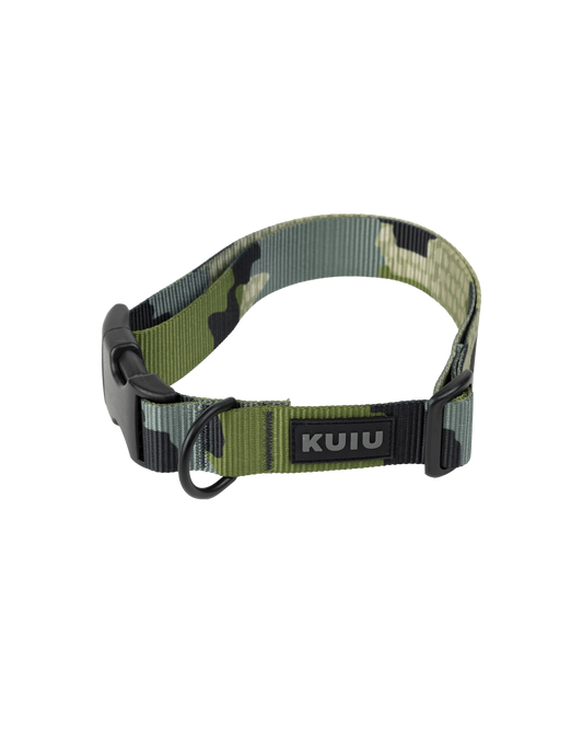 Camo Webbing Dog Collar | Verde