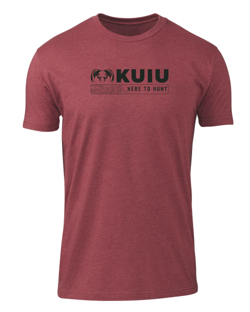 KUIU Topo Here to Hunt T-Shirt | Cardinal