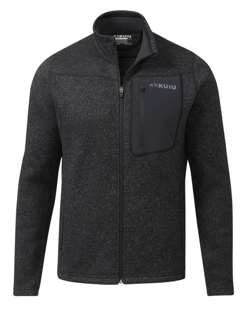 Base Camp Full Zip Sweater | Heather Black