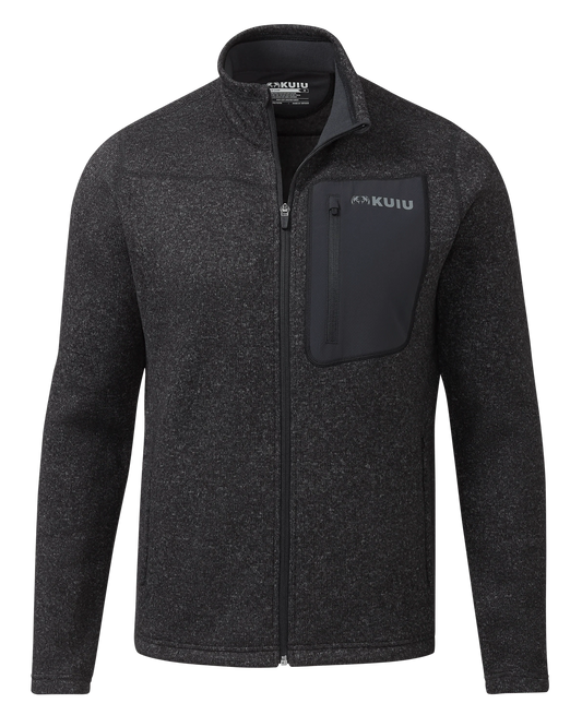 Base Camp Full Zip Sweater | Heather Black