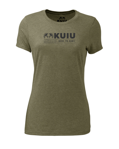 KUIU Women’s Topo Here to Hunt T-Shirt | Military Green