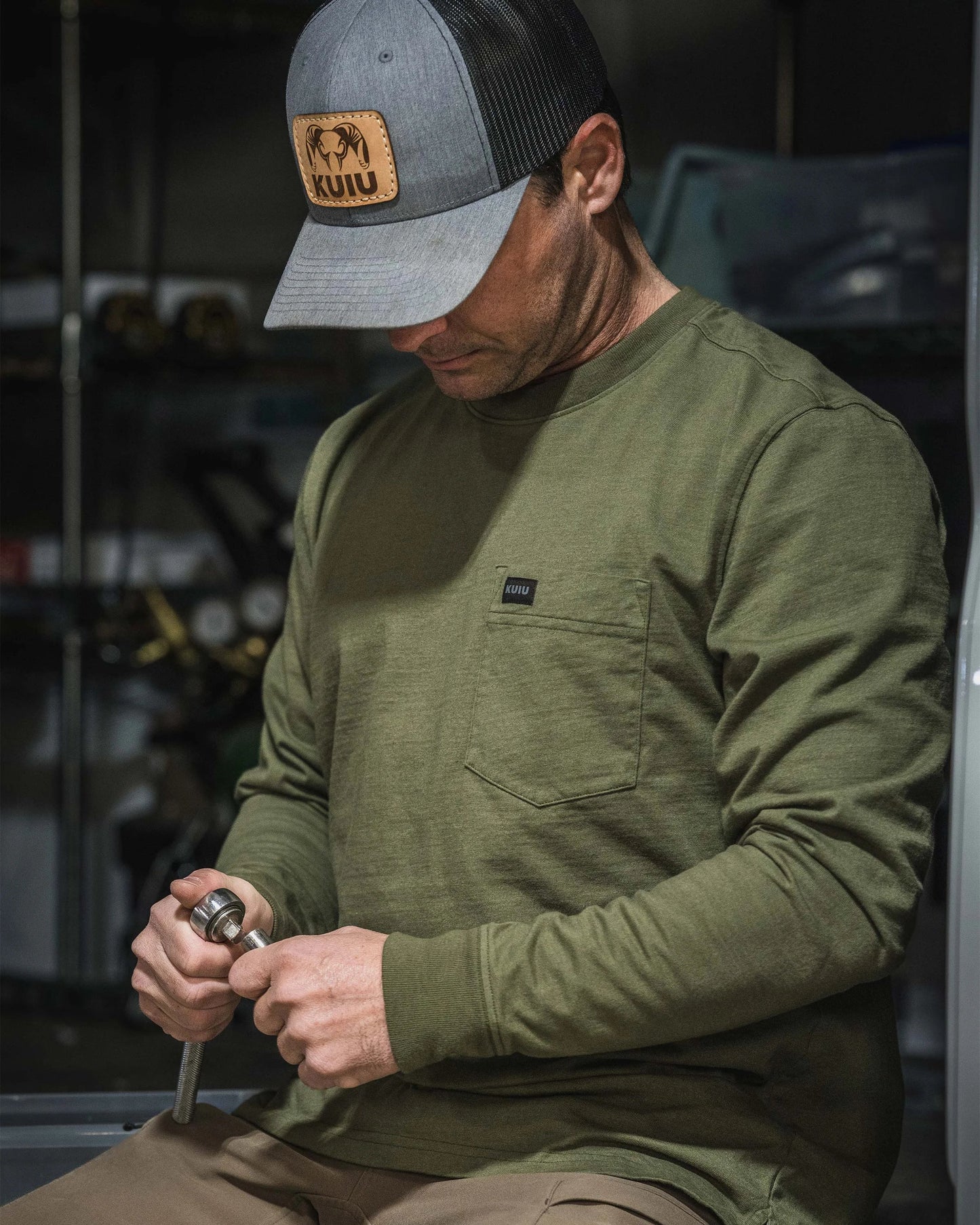 Workgrade LS Pocket Crew | Black