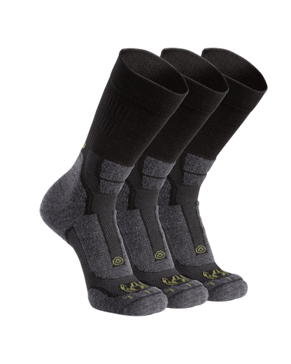 StrongWool Hybrid Crew Sock 3-Pair Pack | Grey Green