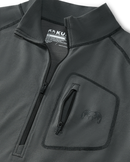 PRO Merino 200 Zip-T | Gunmetal