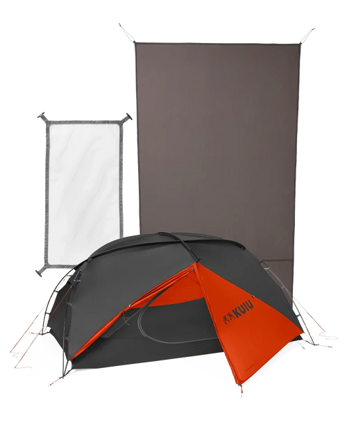 Mountain Star 2 Person Tent Set | Gunmetal-Orange