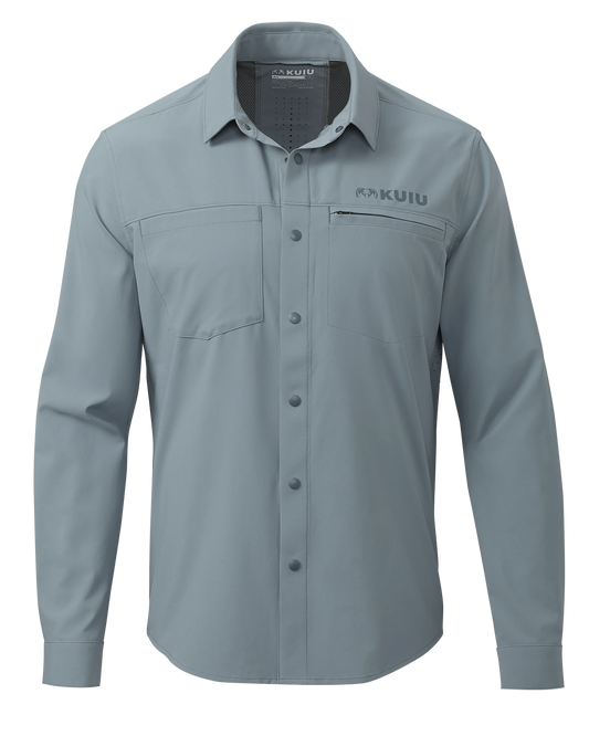 Mesa Vented LS Snap Shirt | Slate