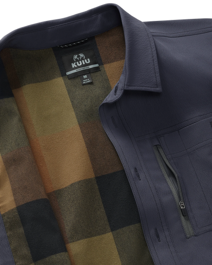 Motive Flannel Lined Shirt Jacket | Steel Blue