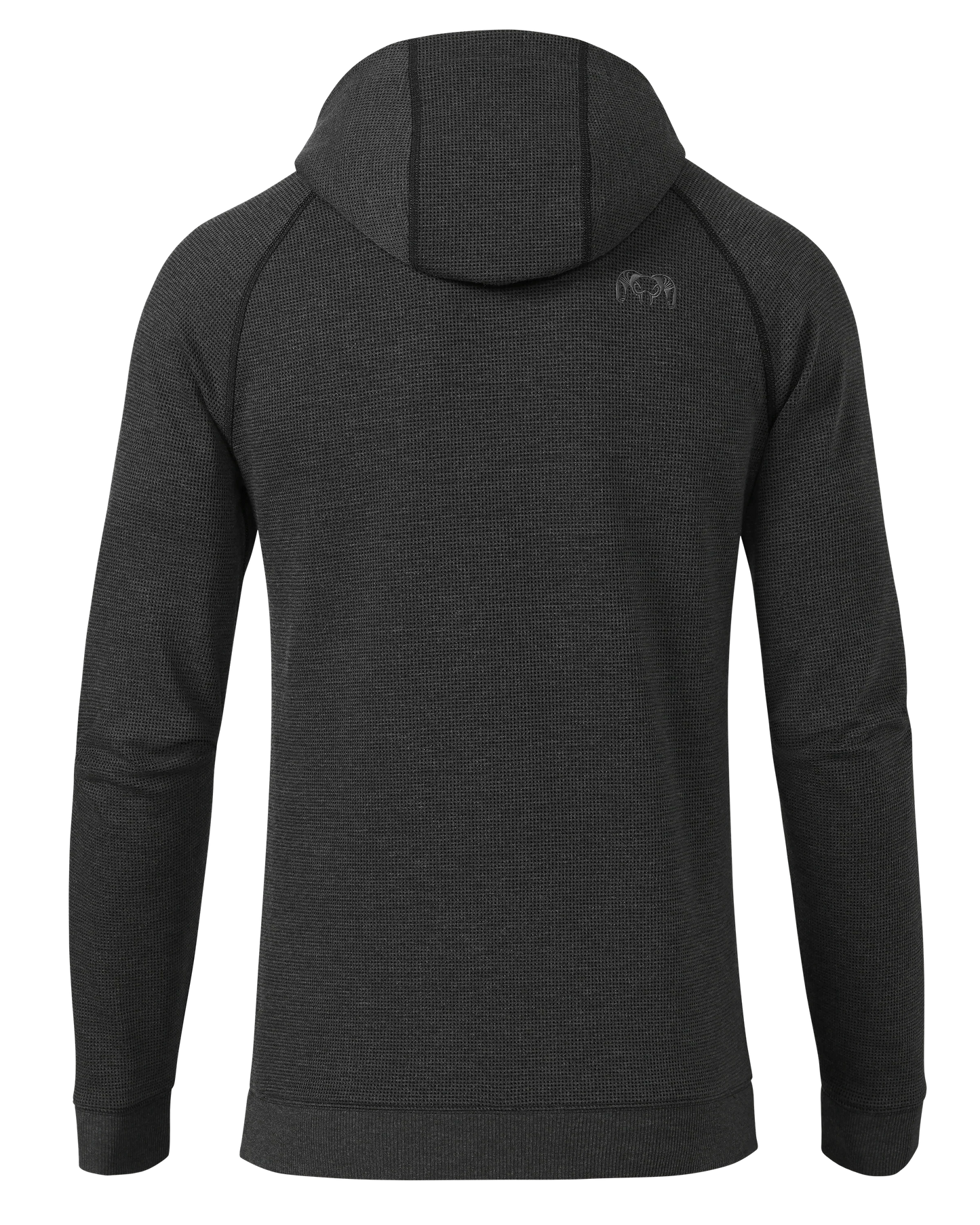 Canyon Waffle Hoodie | Black Heather
