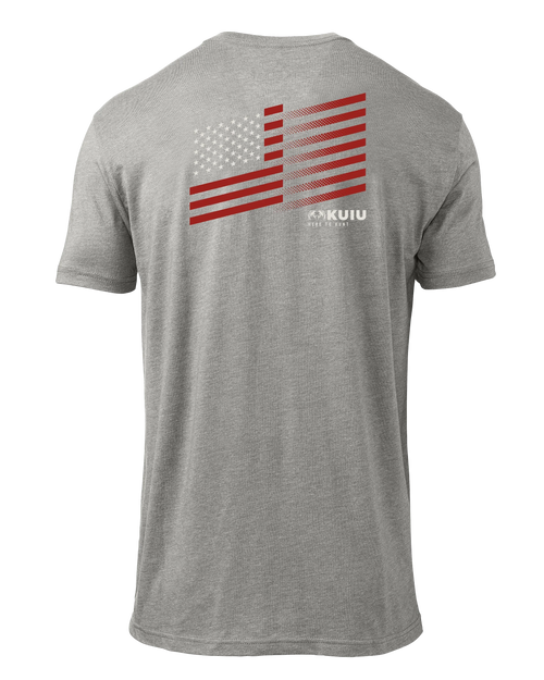 KUIU Retro Flag Fade T-Shirt | Heather Grey