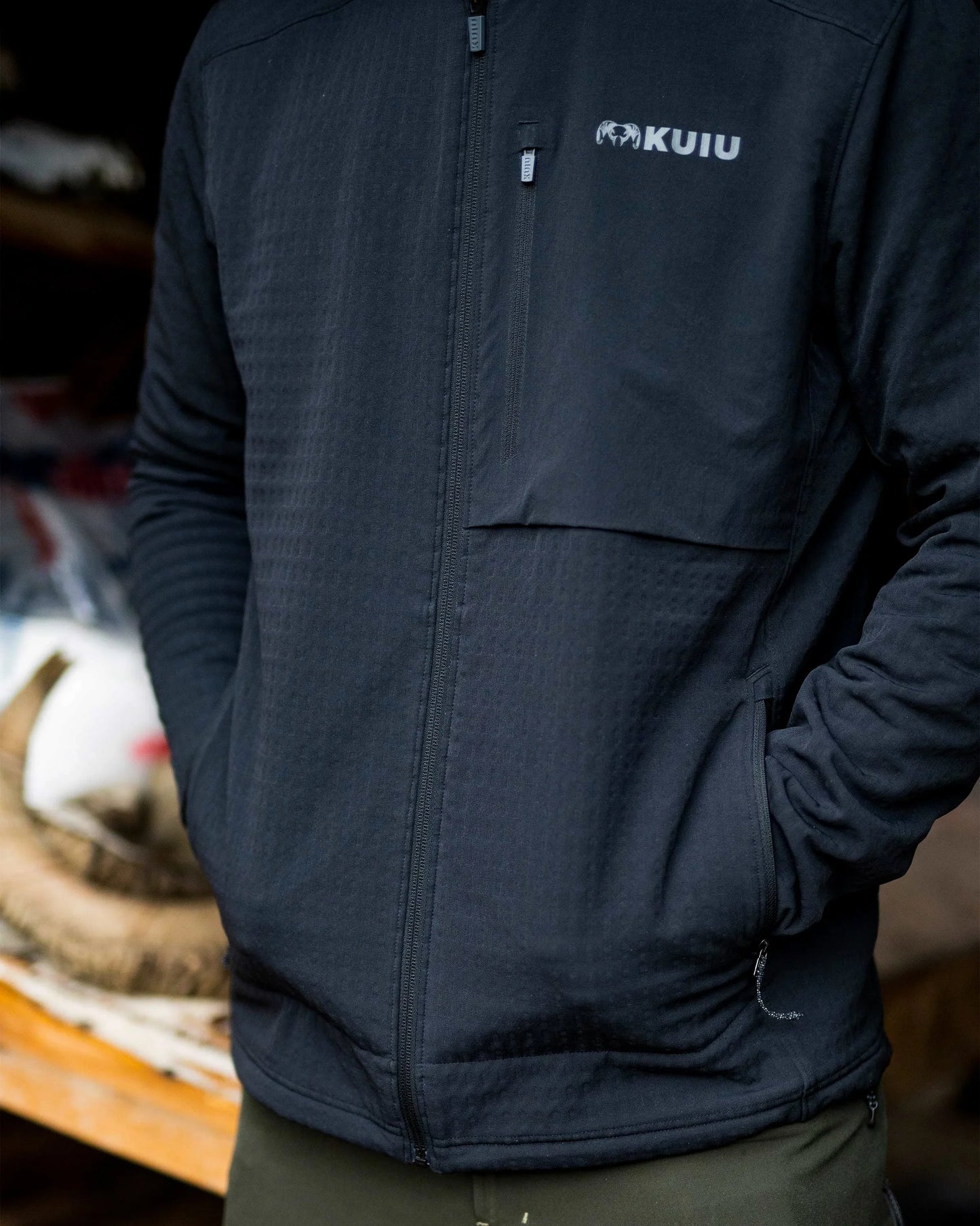 Blockfield Fleece Hoodie | Dark Sage