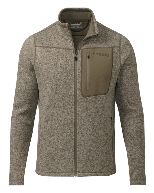 Base Camp Full Zip Sweater | Khaki Heather