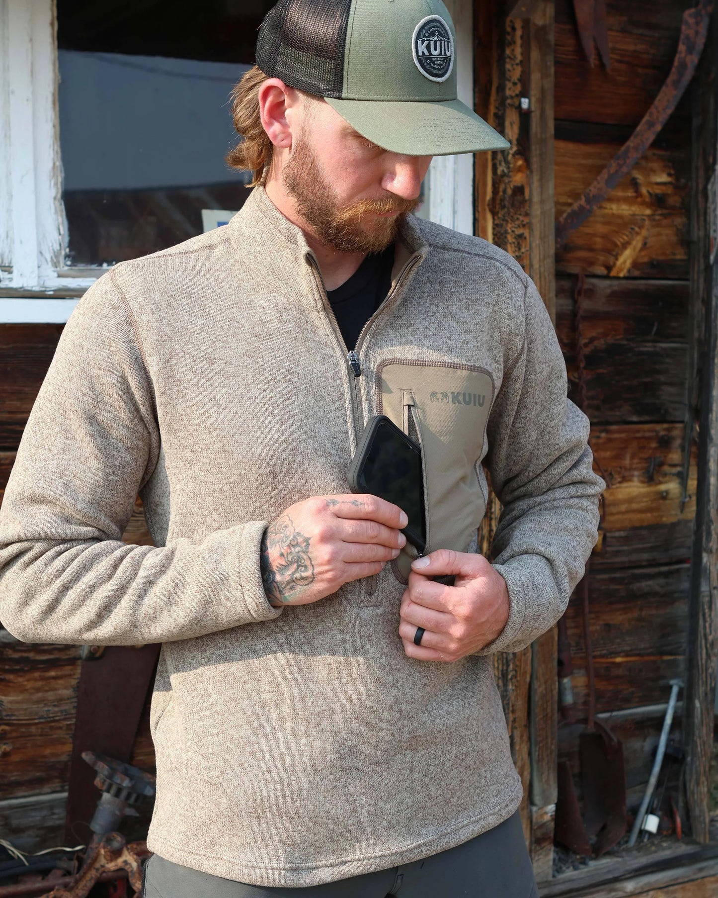 Base Camp Pullover Sweater | Khaki Heather