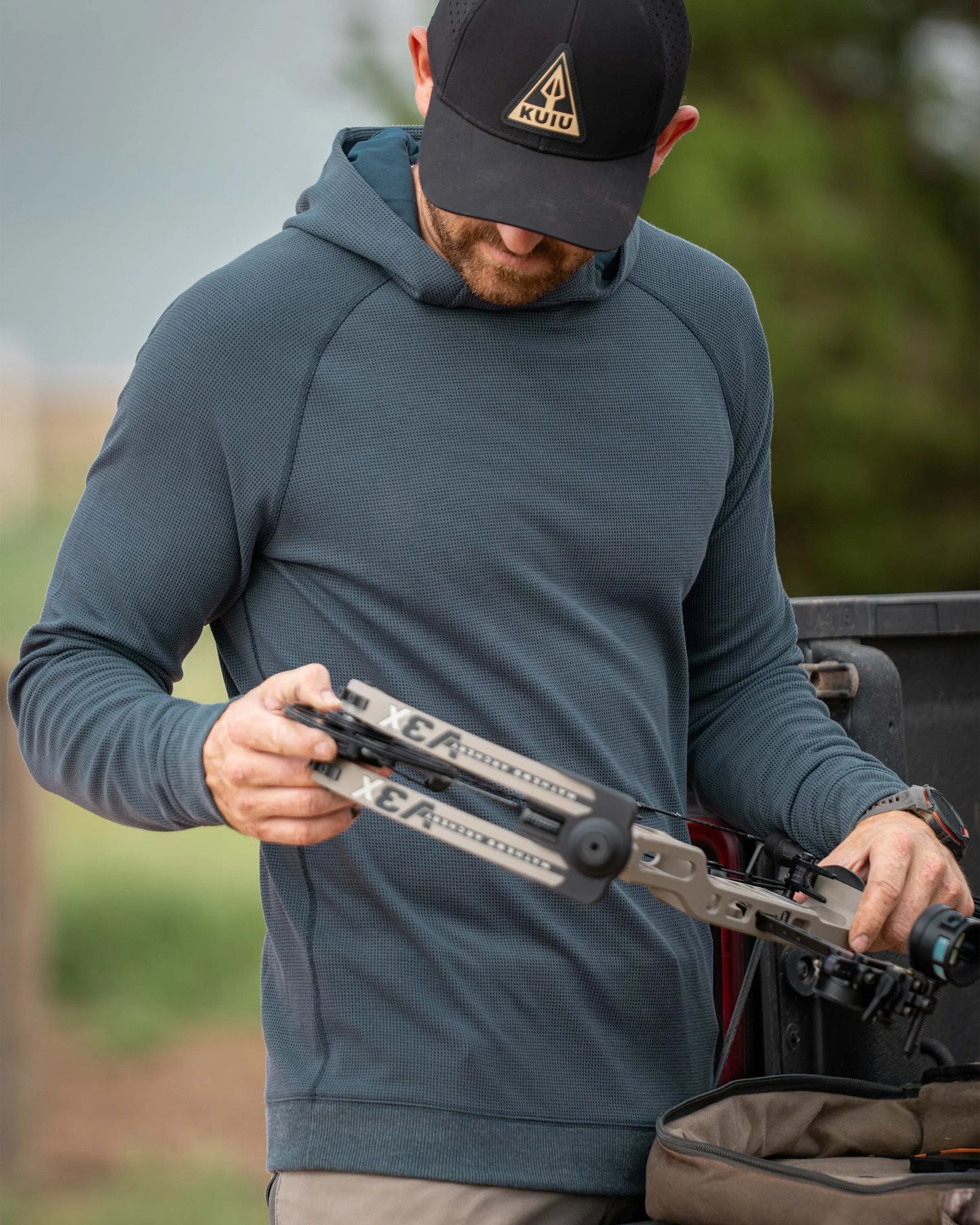 Canyon Waffle Hoodie | Cedar Heather