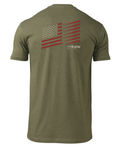 KUIU Retro Flag Fade T-Shirt | Military Green