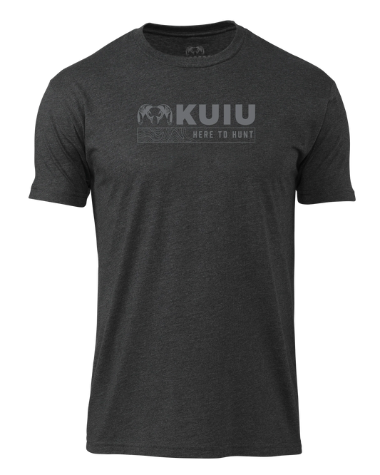 KUIU Topo Here to Hunt T-Shirt | Charcoal