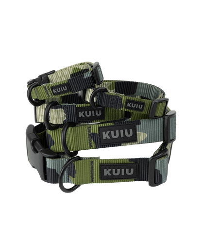 Camo Webbing Dog Collar | Verde