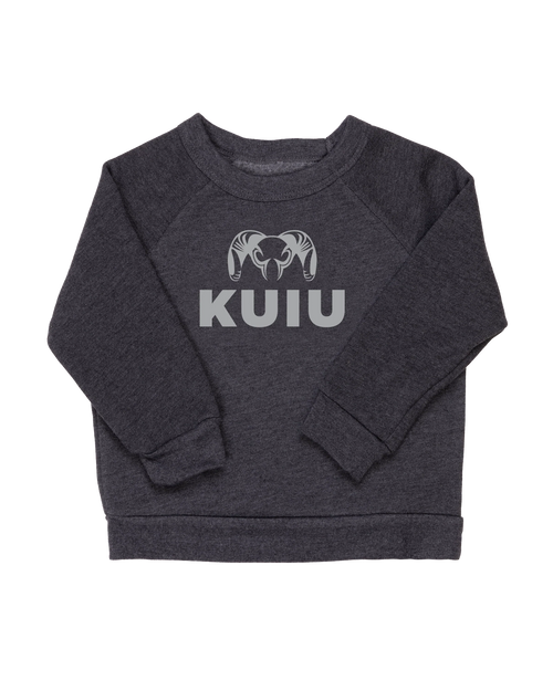 Toddler Stacked Logo Crewneck Sweatshirt | Light Grey