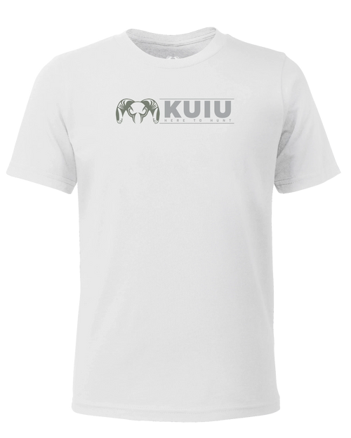 Youth Here to Hunt Logo T-Shirt | White
