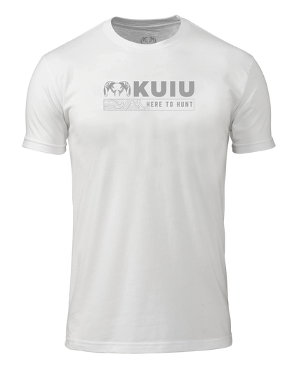 KUIU Topo Here to Hunt T-Shirt | White