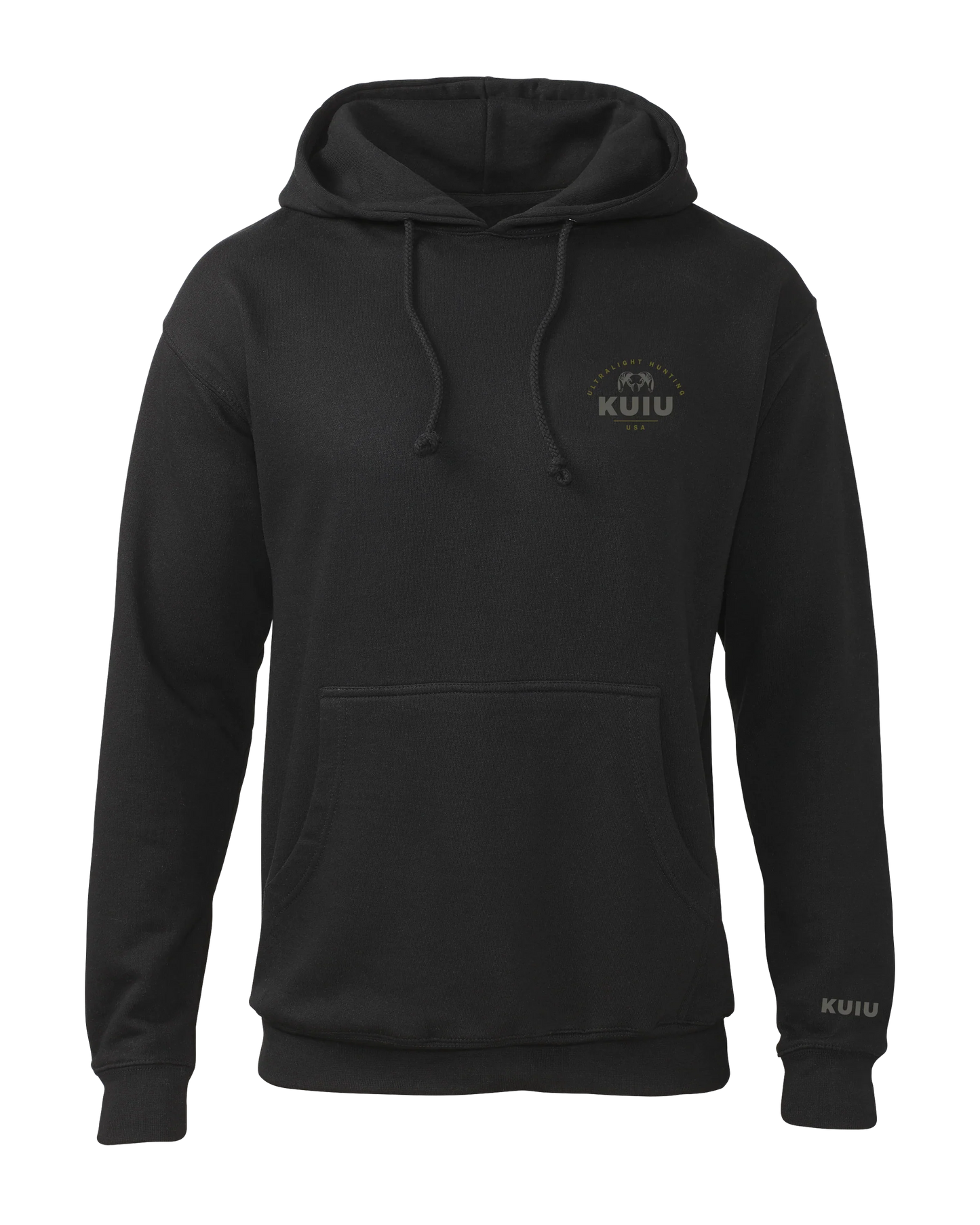 KUIU Stacked Chest Logo Hoodie | Black