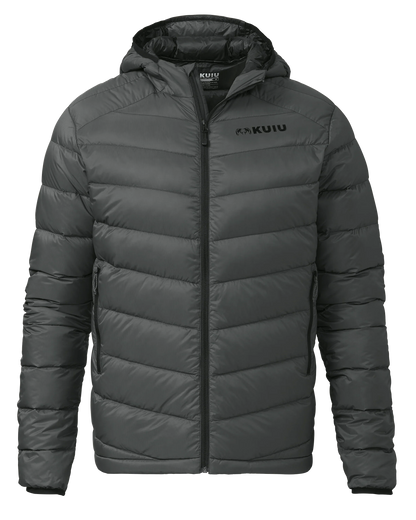 Super Down LT Hooded Jacket | Gunmetal
