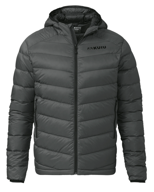 Super Down LT Hooded Jacket | Gunmetal