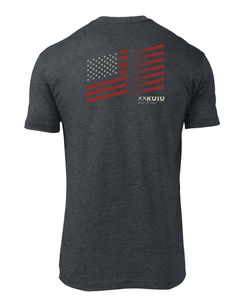KUIU Retro Flag Fade T-Shirt | Charcoal