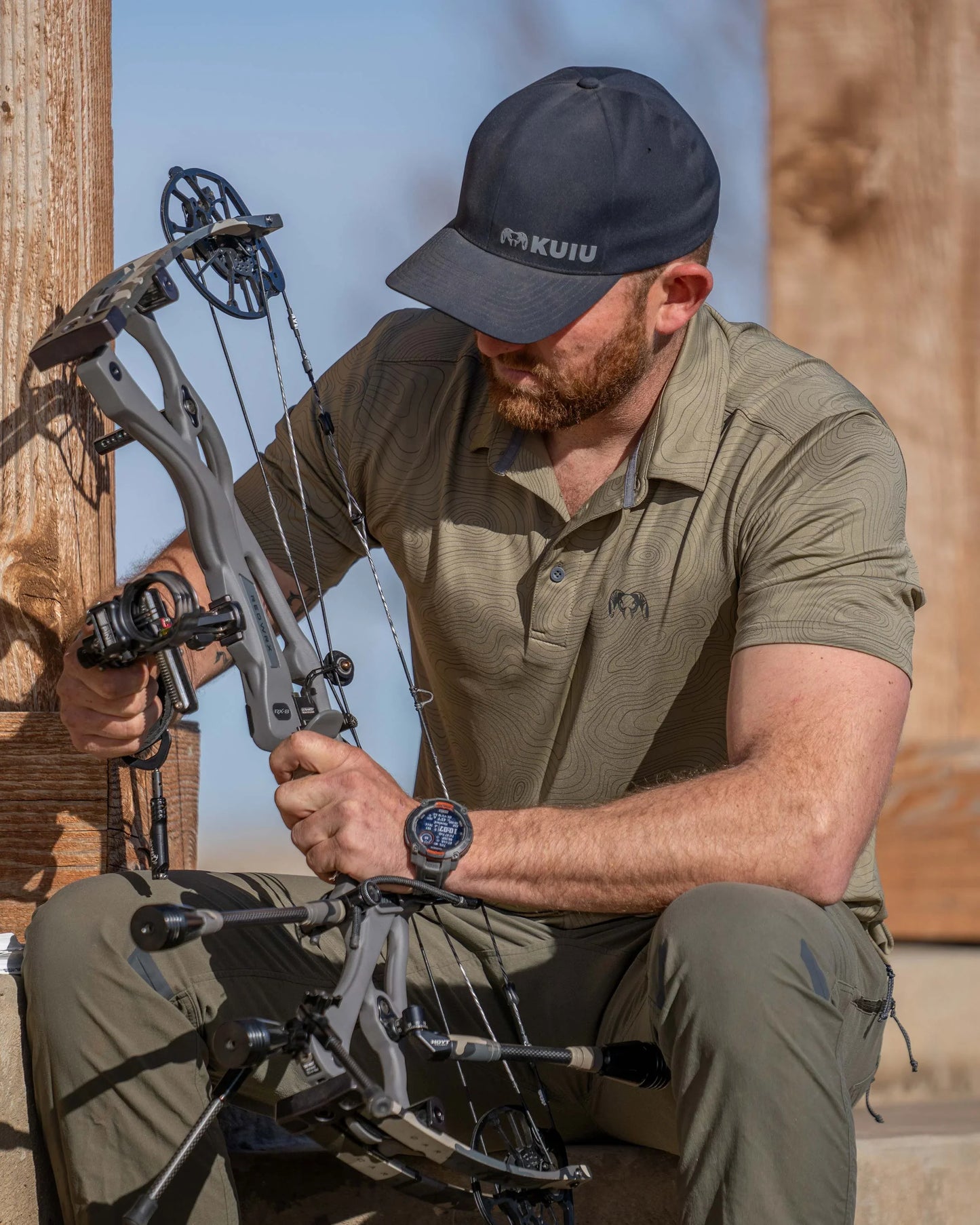 KUIU Performance Polo Topo | Gunmetal Topo
