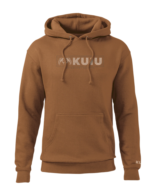 KUIU Topo Block Logo Hoodie | Saddle