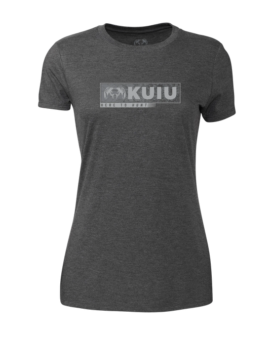 Women's Here to Hunt Gritstone T-Shirt | Charcoal