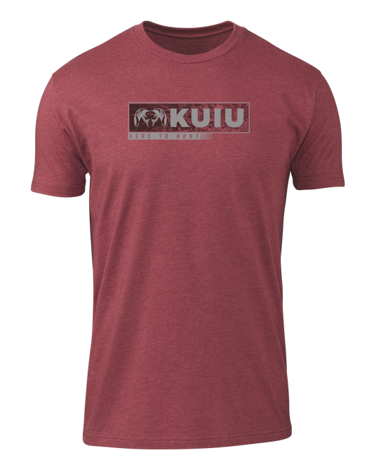 KUIU Here to Hunt Gritstone T-Shirt | Cardinal